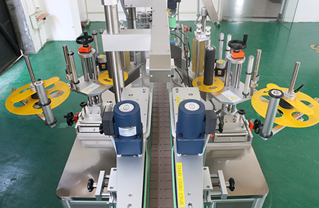 圓瓶不干膠雙面貼標(biāo)機